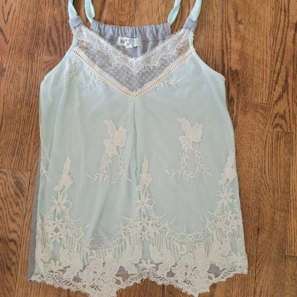 Light blue/grey Lace Tank Top